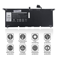 Wikinu 52Wh baterie DXGH8 pro laptop Dell XPS 13 9370 9380 7390 2019 Inspiron 13 7000 7390 7391 2-in-1 5390 5391 14 7400 7490 La